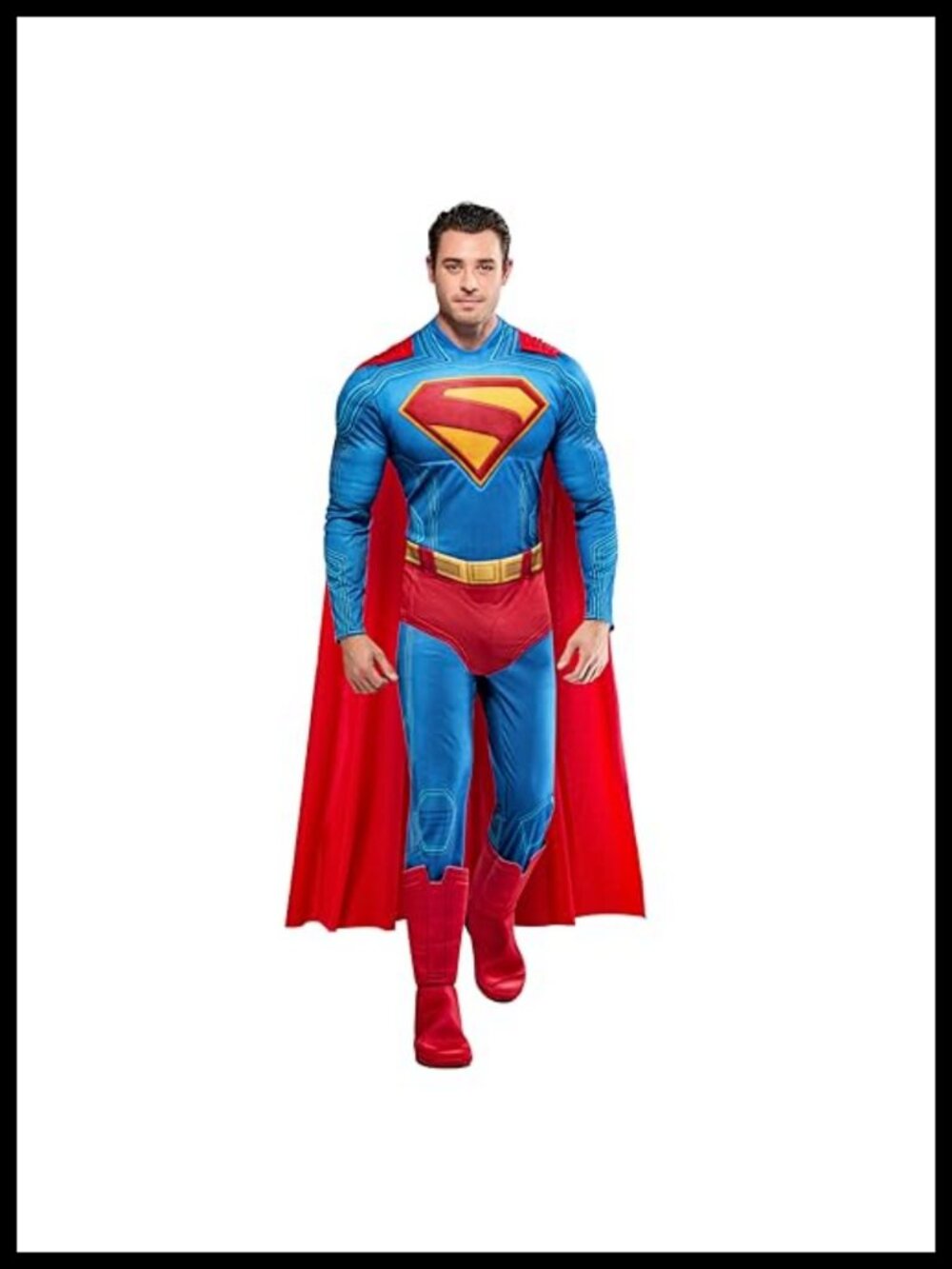Superman 2025 Deluxe Padded Jumpsuit Costume with Cape Men's Large